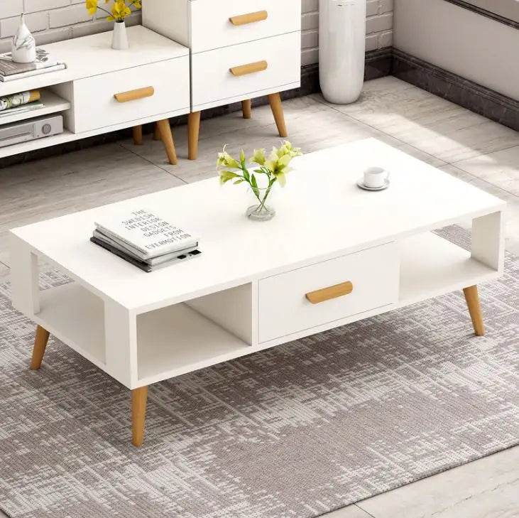 DS0425 TV CABINET CENTER TABLE (WHITE / 120*60*42H) - Thebrands