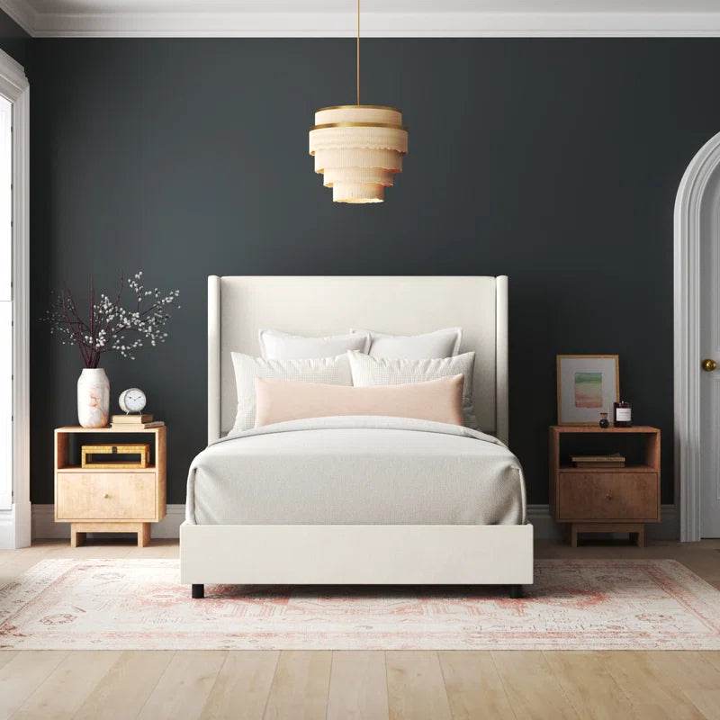 Storage Queen Bed PU Leather White 152x190CM (VFB-05) AURA - Thebrands