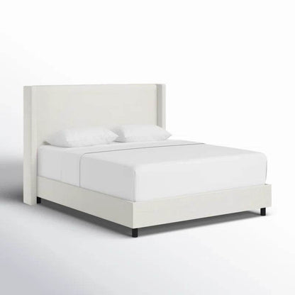 Storage Queen Bed PU Leather White 152x190CM (VFB-05) AURA - Thebrands