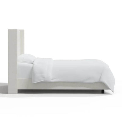 Storage Queen Bed PU Leather White 152x190CM (VFB-05) AURA - Thebrands