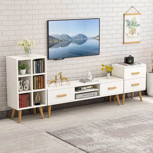 TV RACK 4PC SET (WHITE) - Thebrands