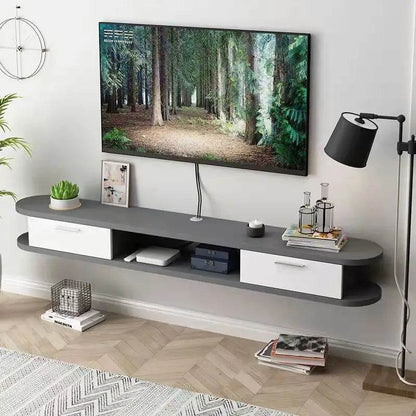 DSQ0426 WALL TV CABINET (GREY WHITE / 150*20*18H) - Thebrands