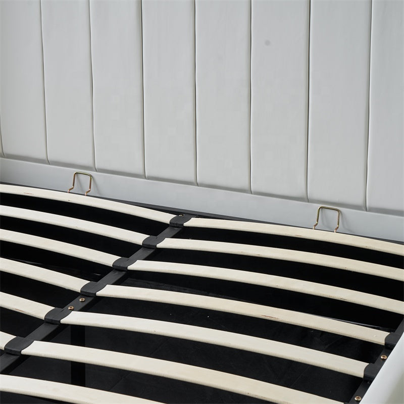 Queen Size leather Storage Bed- White (152*190)