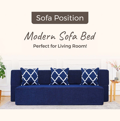 New Age Folding Sofa Bed 3 Seater with 3 Cushions Arrow