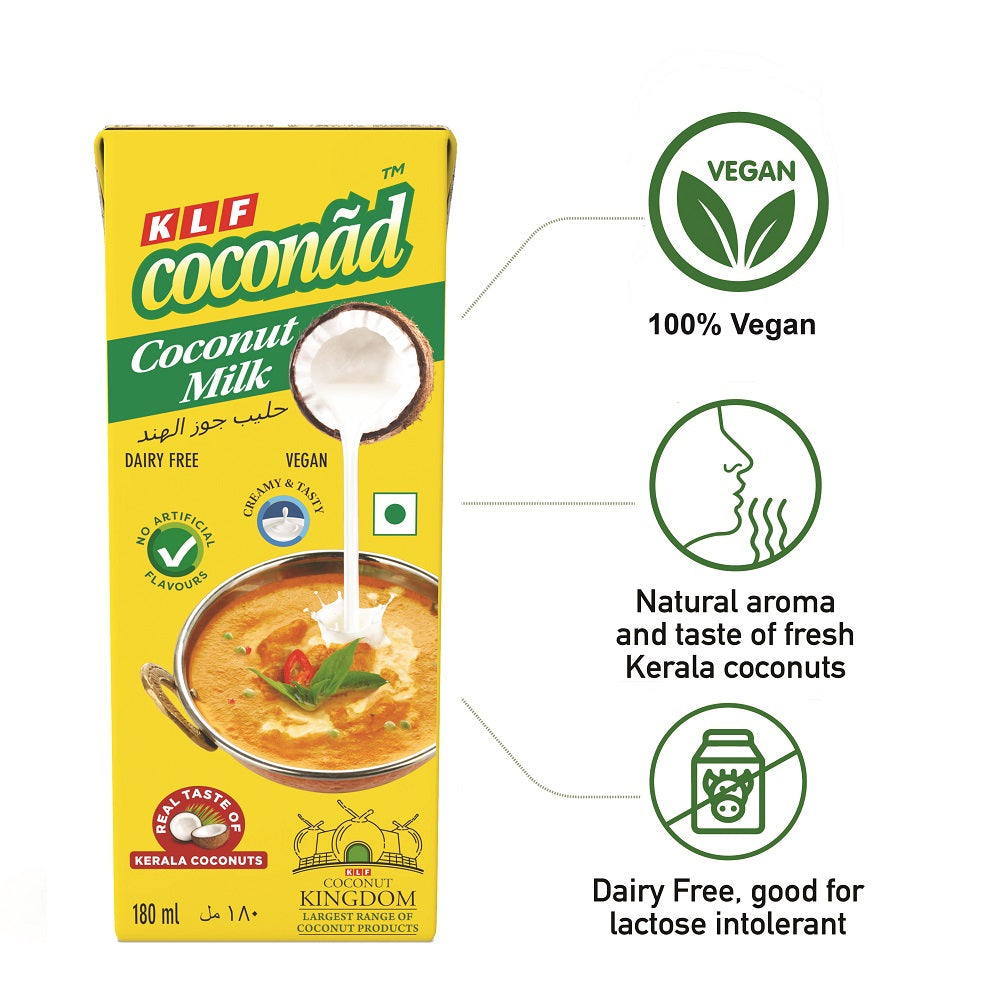 Coconad Pure Coconut Milk (Vegan), 180ml