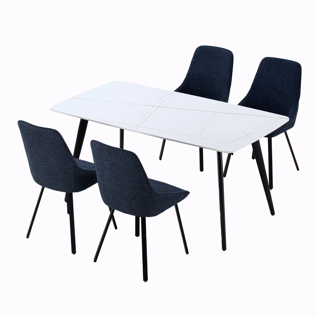 Dinning Set Marble Top 140X80CM 4 Chairs + 1 Table  (DA1157-DA2687)
