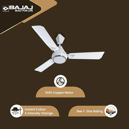 BAJAJ VANILLA WHITE CEILING FAN 1200MM - VENUS - 48''