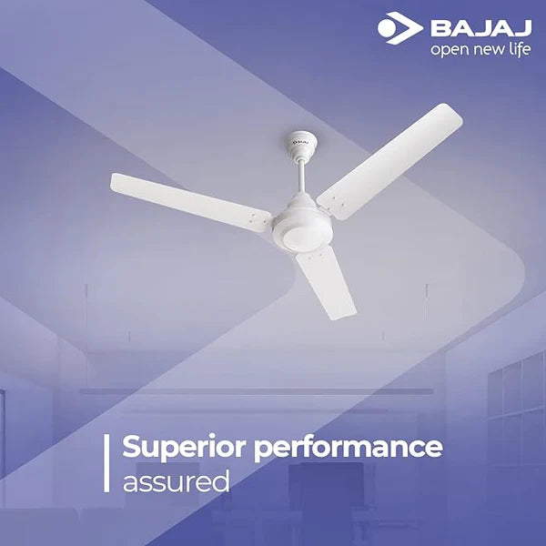 BAJAJ GLOSSY WHITE CEILING FAN 1200MM - ENERGOS 26-48''