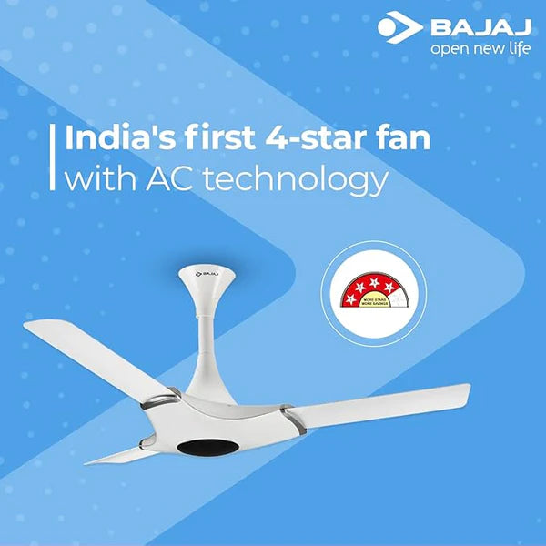 BAJAJ GLOSSY WHITE CEILING FAN 1200MM - ESPERANZA 48''