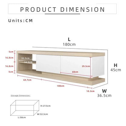 6FT  TV Cabinet TV Console / Natural Oak
