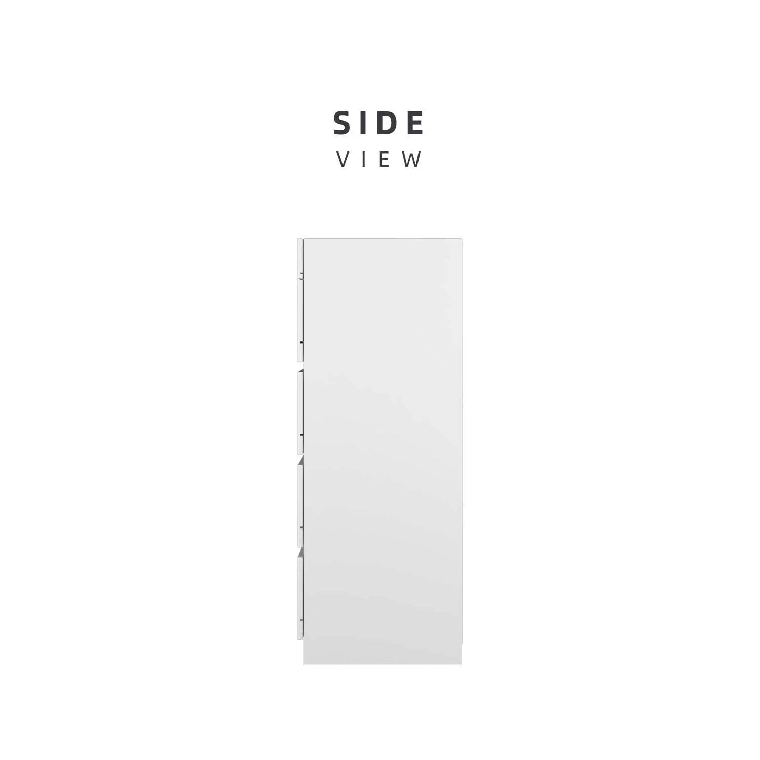 4 Layers Chest Drawer / White Colour (L79cm x W40cm x H103.5cm) - Thebrands
