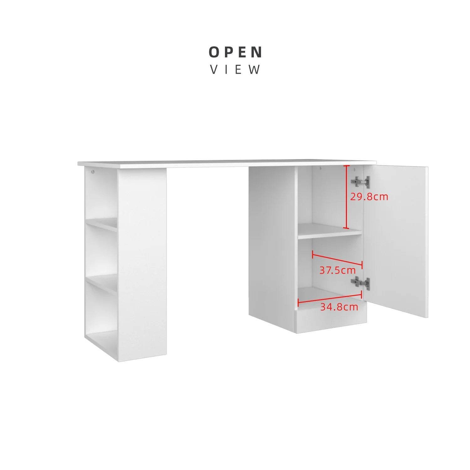 3.9FT study Desk Writing Table Office Table White (L119cm x W49cm x H75cm) - Thebrands