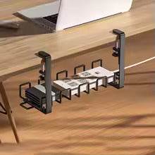 Under Table Cable tray / Cable Management Tray Black - Thebrands