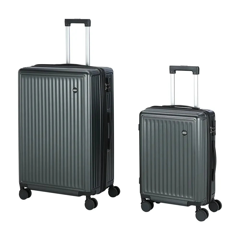 JED TROLLEY LUGGAGE SET (2 PCS/SET) - DARK GREY