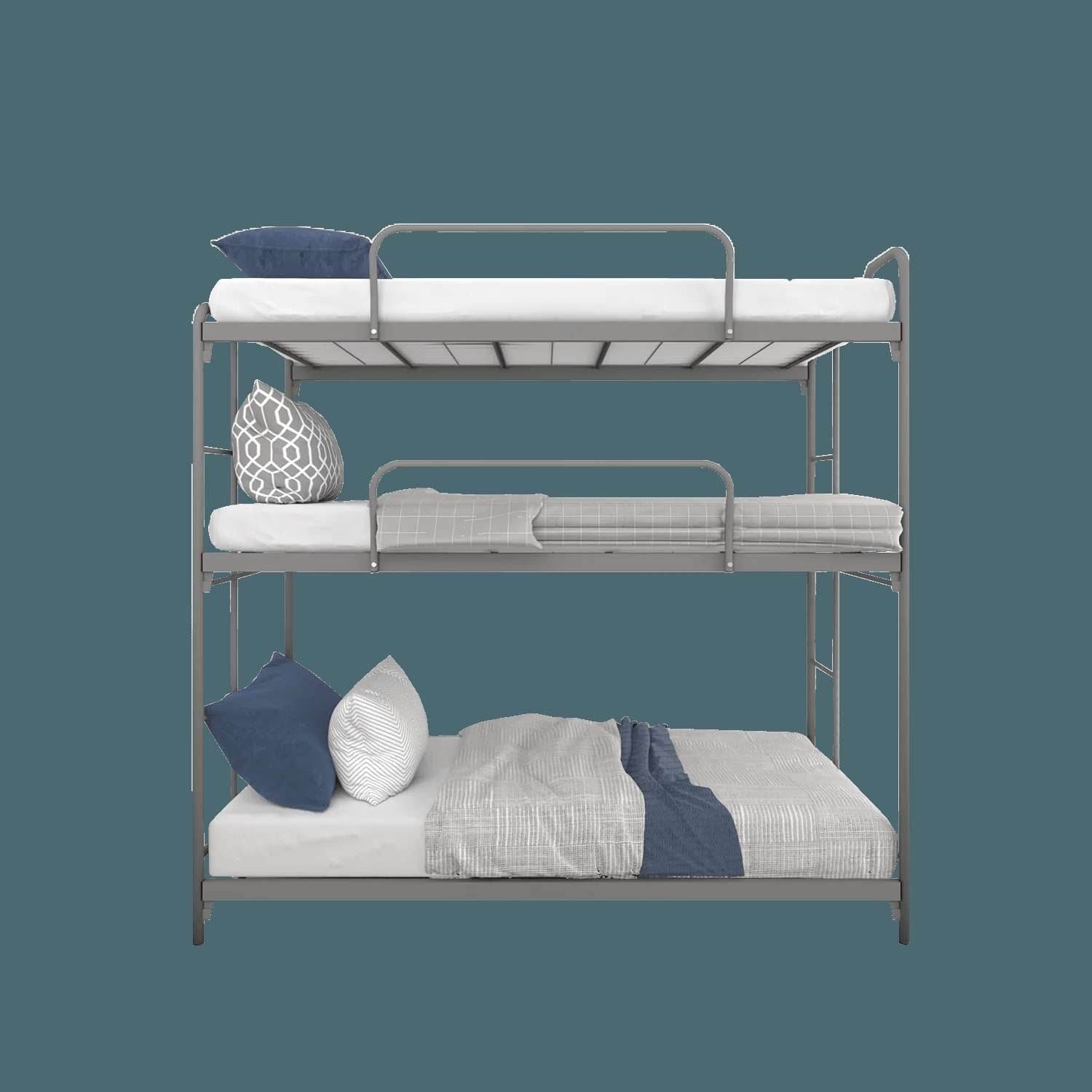 6.3FT 3Decker Bed Frame / Single / White Colour - Thebrands