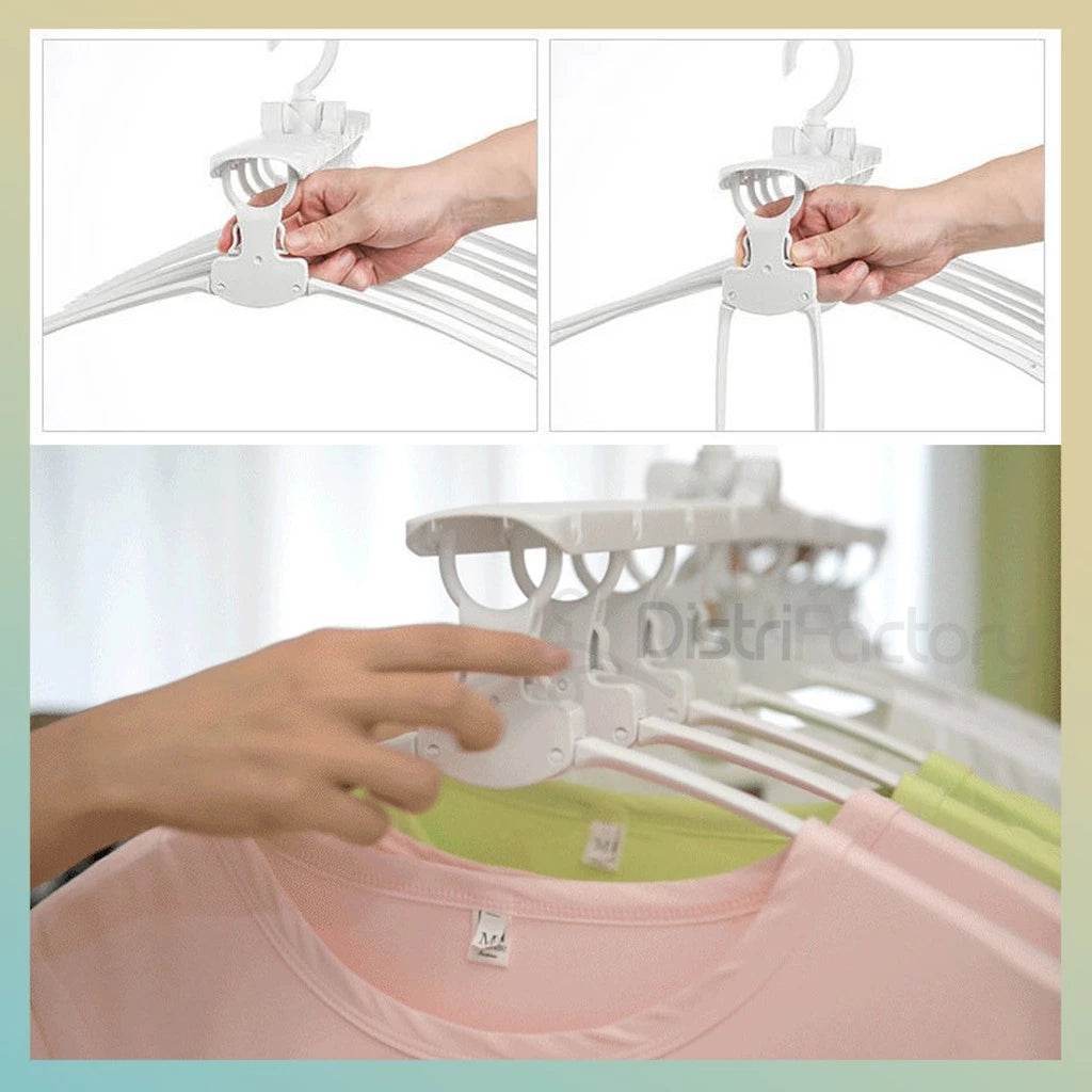 Foldable Adjustable Cloth Hanger(White) - Thebrands