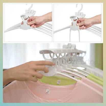 Foldable Adjustable Cloth Hanger(White) - Thebrands