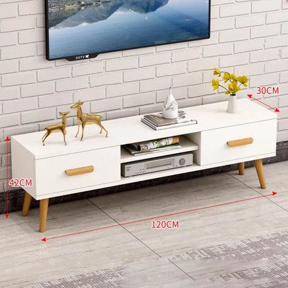 DS0425 TV RACK	(WHITE / 120*30*42H) - Thebrands