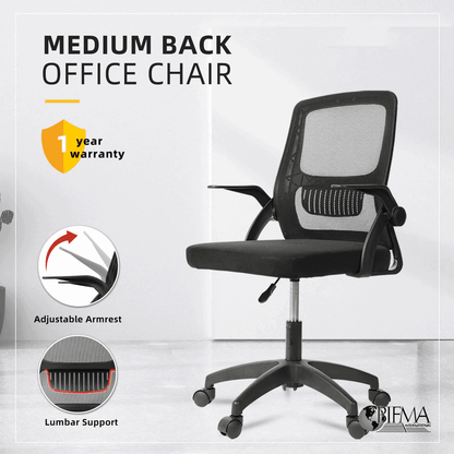 High Back / Medium Back Office Chair Mesh ( H87-97cm x W58cm x D55cm) - Thebrands