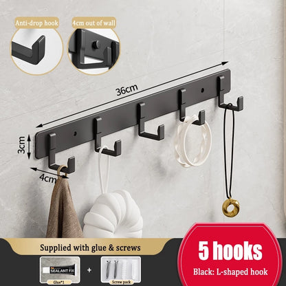 GCGJ Door Rear Hook, Hooks - Black L Shaped