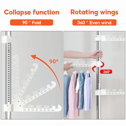 FOLD CLOTH ROD 4 WING - WHITE
