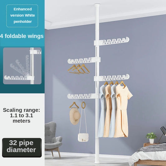 FOLD CLOTH ROD 4 WING - WHITE