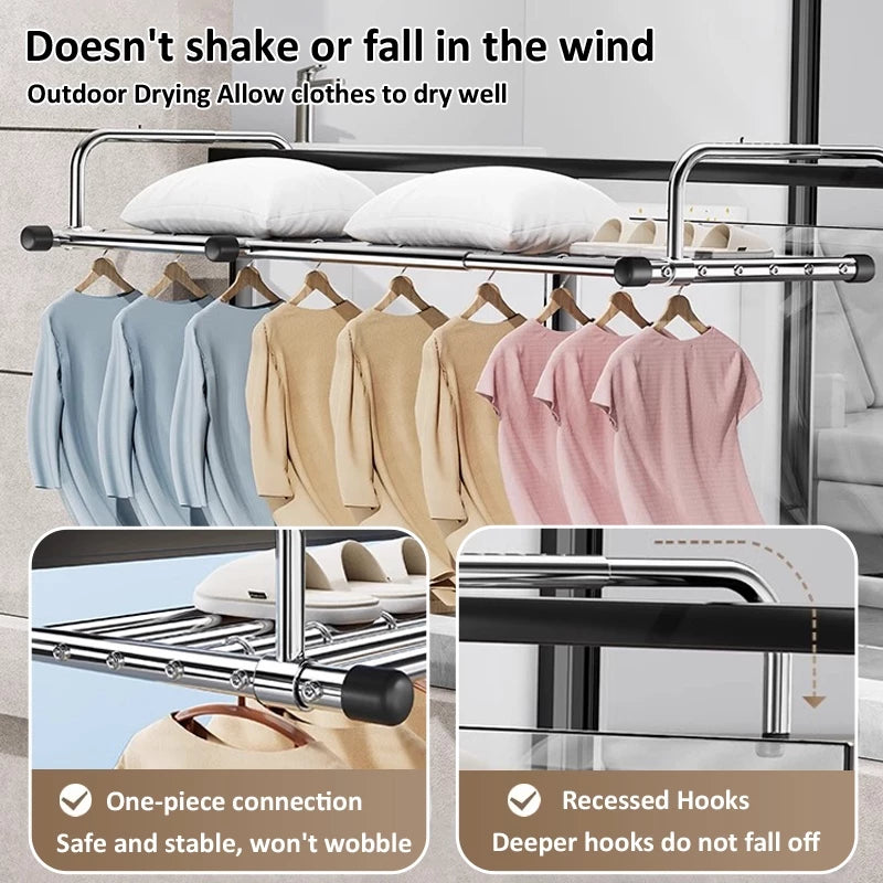 Foldable Towel Hanger 61-107cm