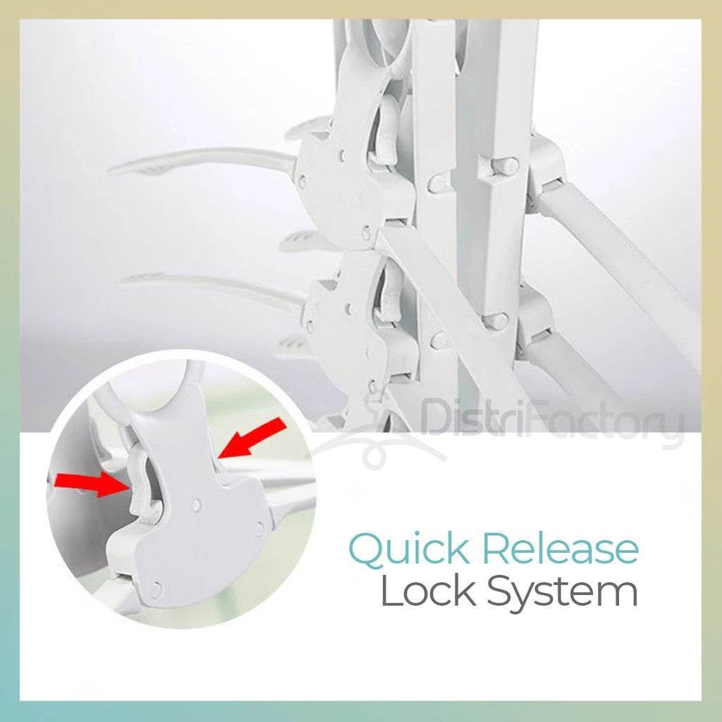 Foldable Adjustable Cloth Hanger(White) - Thebrands
