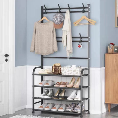 Shoe Rack Shelf 4 Tier - Black (80CM x 26CM x 155CM)