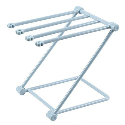 Foldable Vertical Rags Kitchen Towels Hanger - Blue