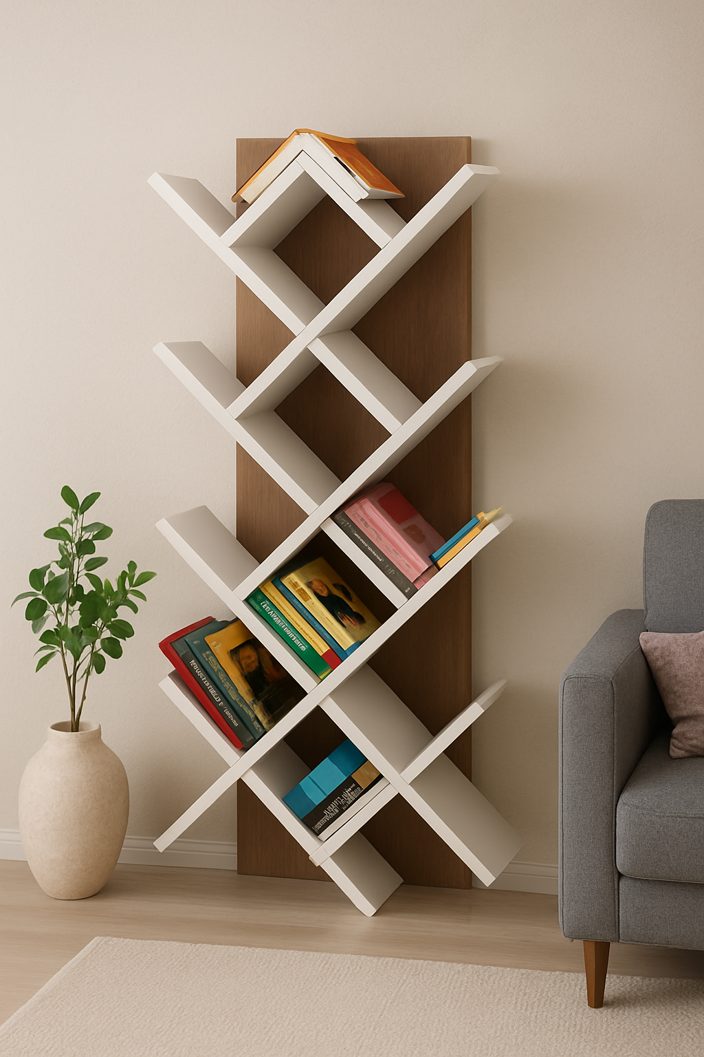 Bookshelf, White, (LG4-178)