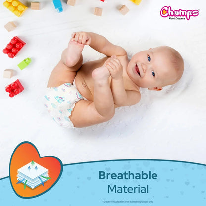 Baby Pant Diapers Soft & Dry  - Medium 32 Pieces (7 to 12 Kg)