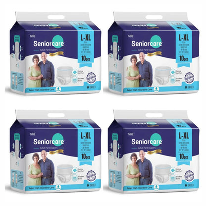 SeniorCare Premium Adult Pull Up Diaper Pants - L-XL (Waist 35"-55") - 40 Count