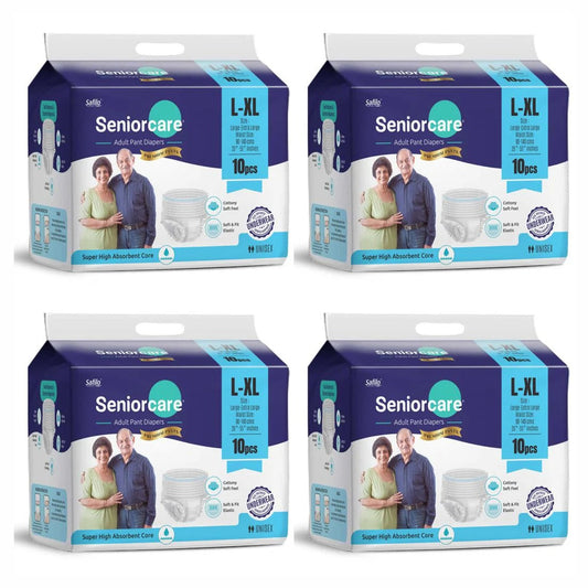 SeniorCare Premium Adult Pull Up Diaper Pants - L-XL (Waist 35"-55") - 40 Count