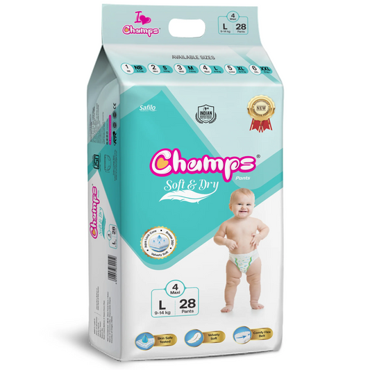 Baby Pant Diapers Soft & Dry - Large 28 Pieces (9 to 14 Kg)