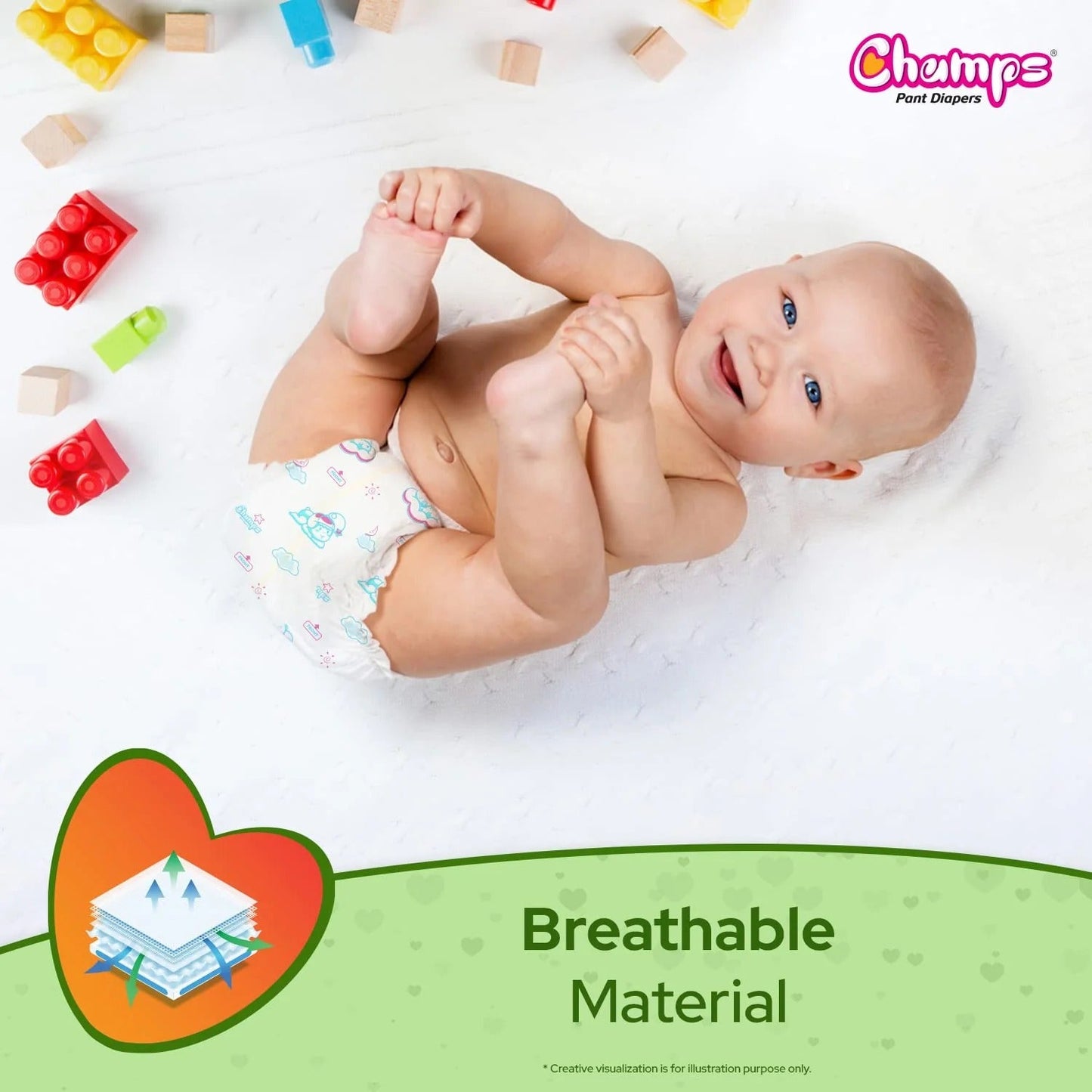 Baby Pant Diapers Soft & Dry - Small 40 Pieces (4 to 8 Kg)
