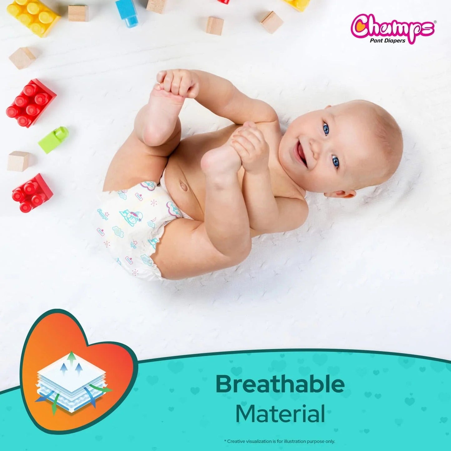 Baby Pant Diapers Soft & Dry - Large 28 Pieces (9 to 14 Kg)