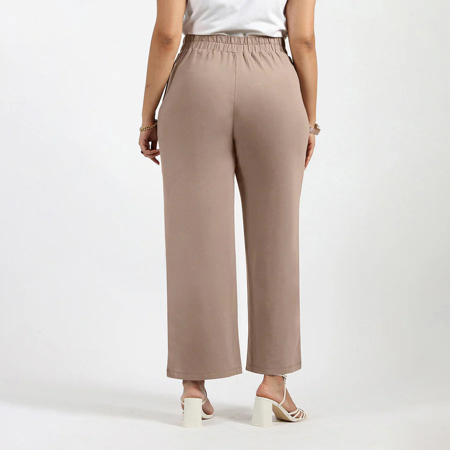 AM:PM Cotton Wide Legged Pants (Barkha Brown Mocha)