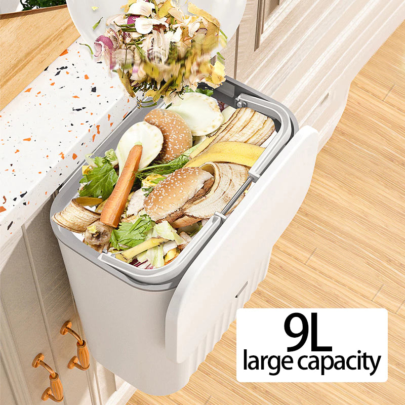 Wall Mounted Trash Can - White