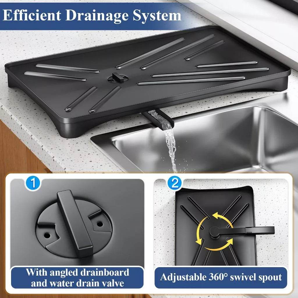 Dish Drainer with Utensil Holder-A75 / 1 Layer White - Thebrands