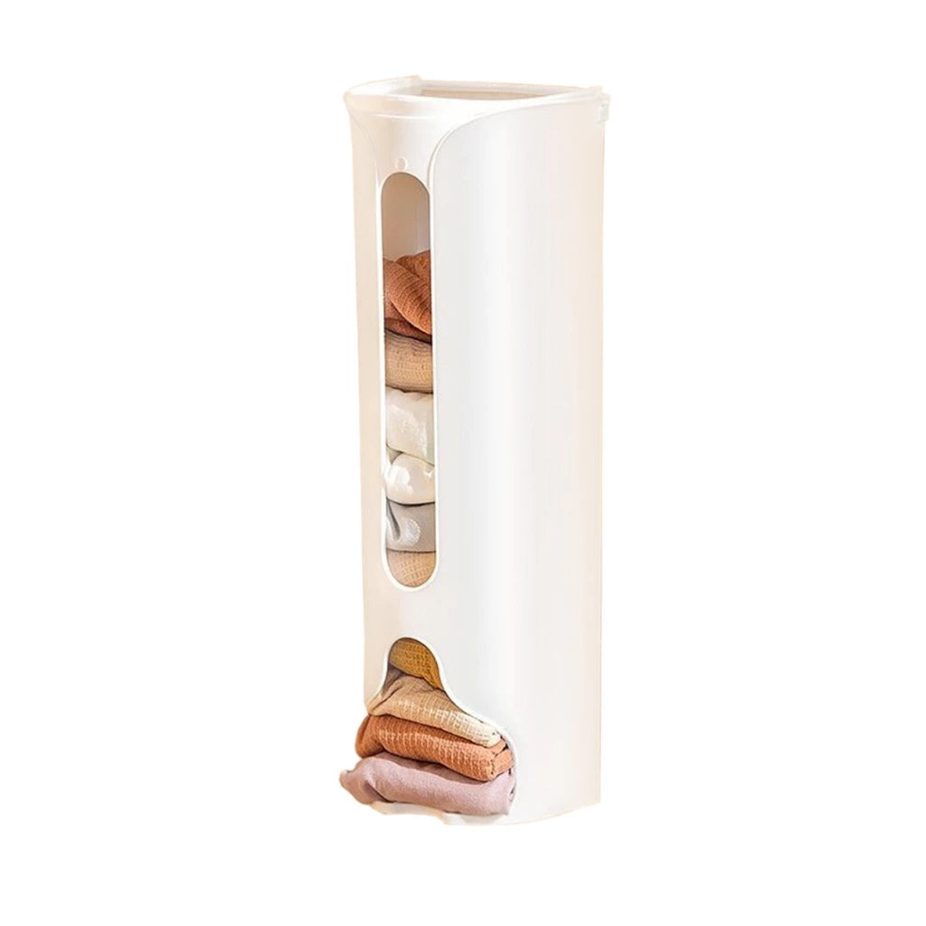 Plastic Bag Storage Box Organiser (White)
