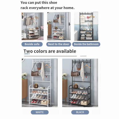 Shoe Rack Shelf 5 Tier - White (60CM x 26CM x 172CM)
