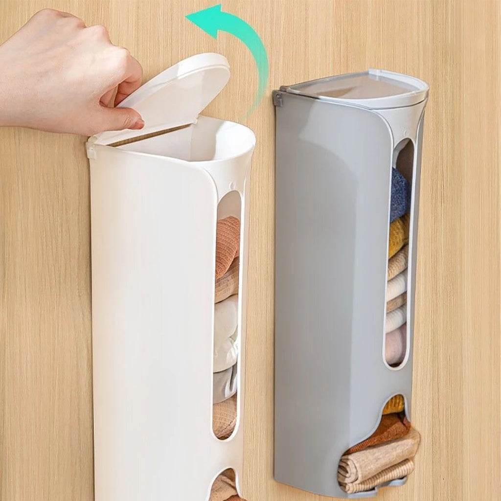 Plastic Bag Storage Box Organiser (Grey ) - Thebrands