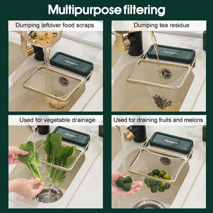 Kitchen Sink Strainer - Green Holder