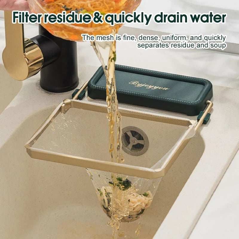 Kitchen Sink Strainer - Green Holder