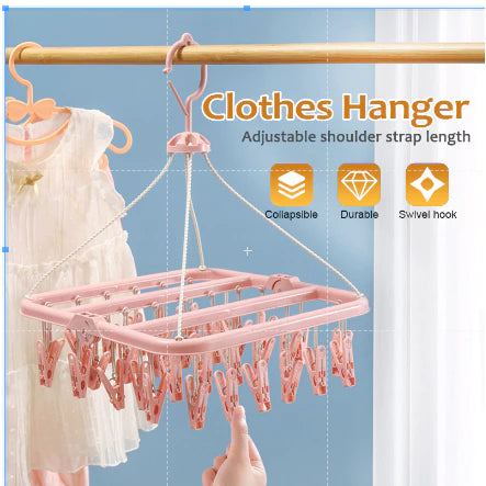 Cloth Hanger 32 Clips