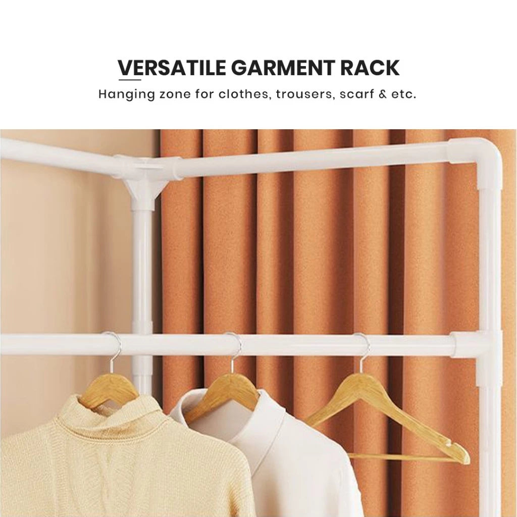 Corner Storage Rack  3 Layer Hook  - White