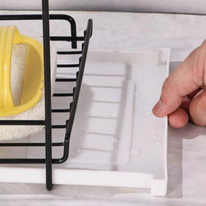 Rack Drainer for Kitchen Towel, Sponge and Soap Black - Thebrands