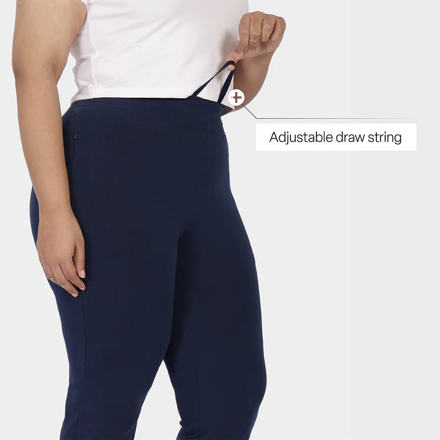 AM:PM Cotton Straight Pants (Naina Navy)
