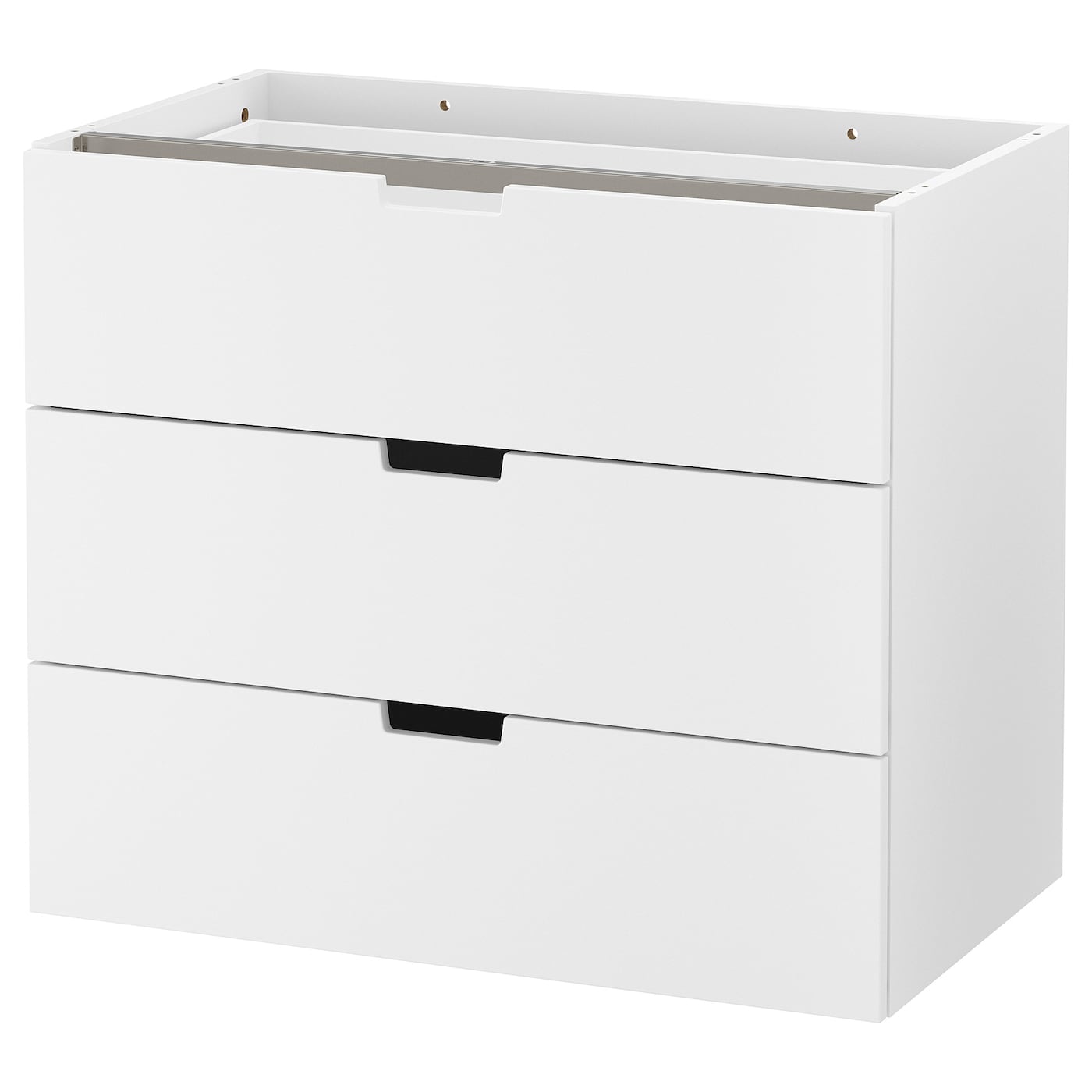 NORDLI Chest of 3 drawers, white, 80x192 cm